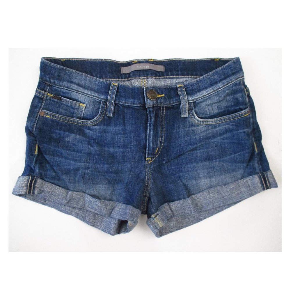 JOE'S JEANS CUFFED JEAN SHORTS IN FADED BLUE SZ 27